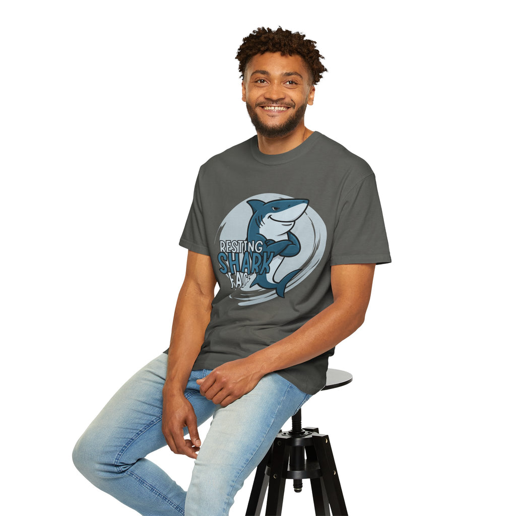 Resting Shark Face Shirt — Funny Ocean Lover Tee, Beach Gift for Women & Men