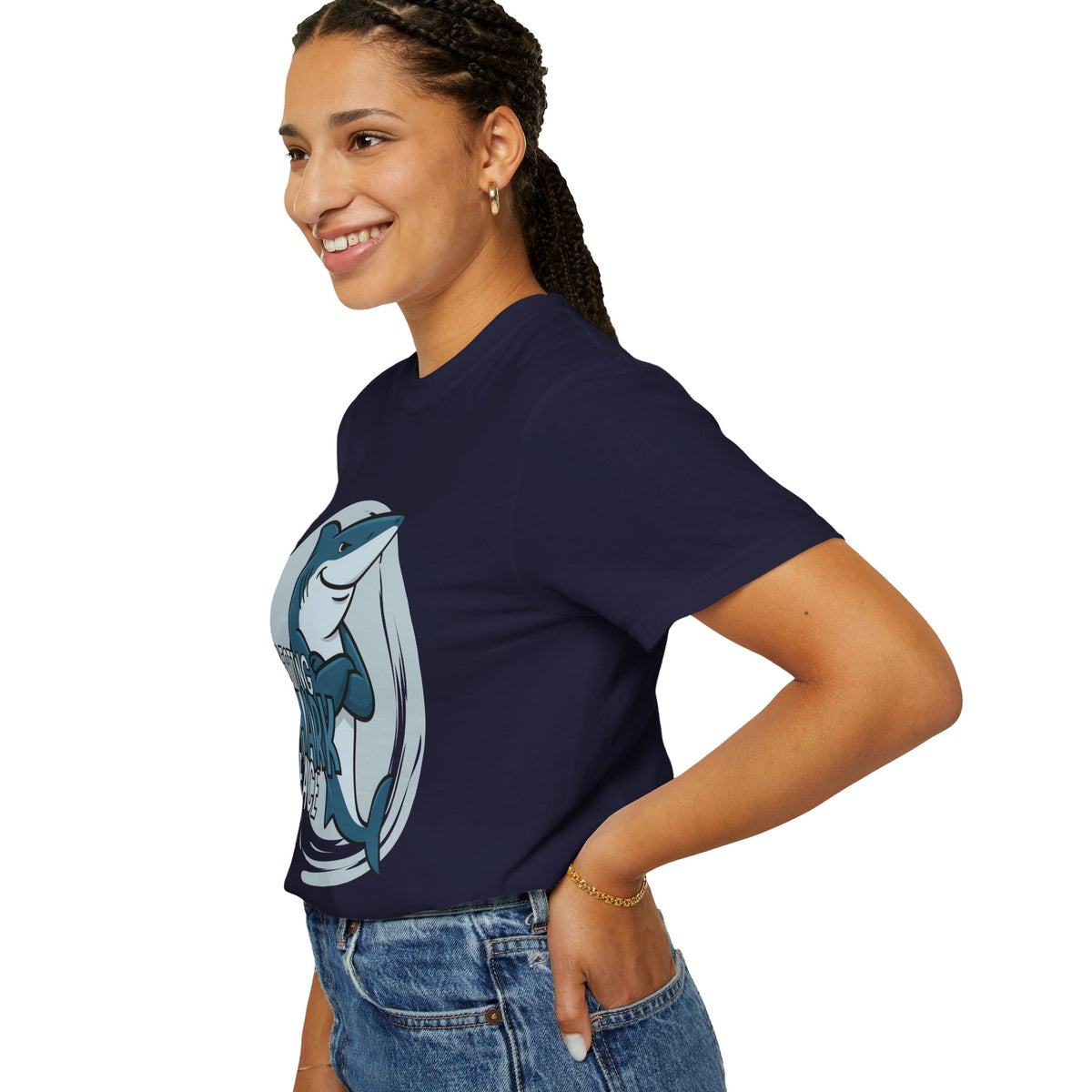 Resting Shark Face Shirt — Funny Ocean Lover Tee, Beach Gift for Women & Men