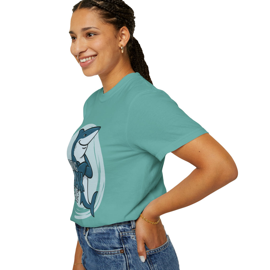 Resting Shark Face Shirt — Funny Ocean Lover Tee, Beach Gift for Women & Men