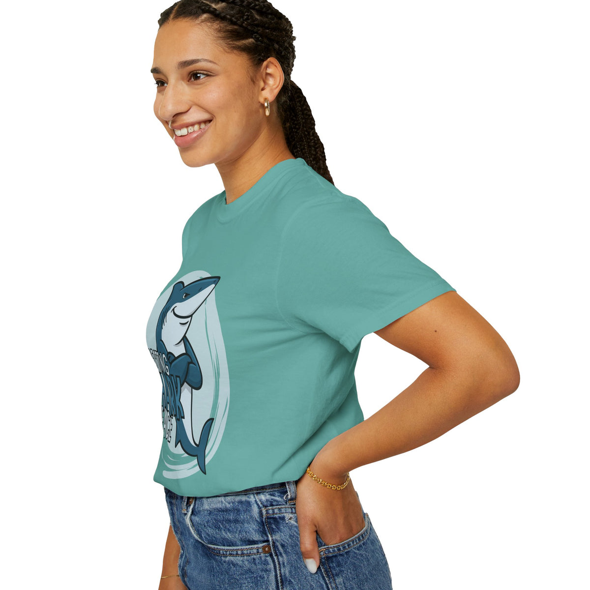 Resting Shark Face Shirt — Funny Ocean Lover Tee, Beach Gift for Women & Men