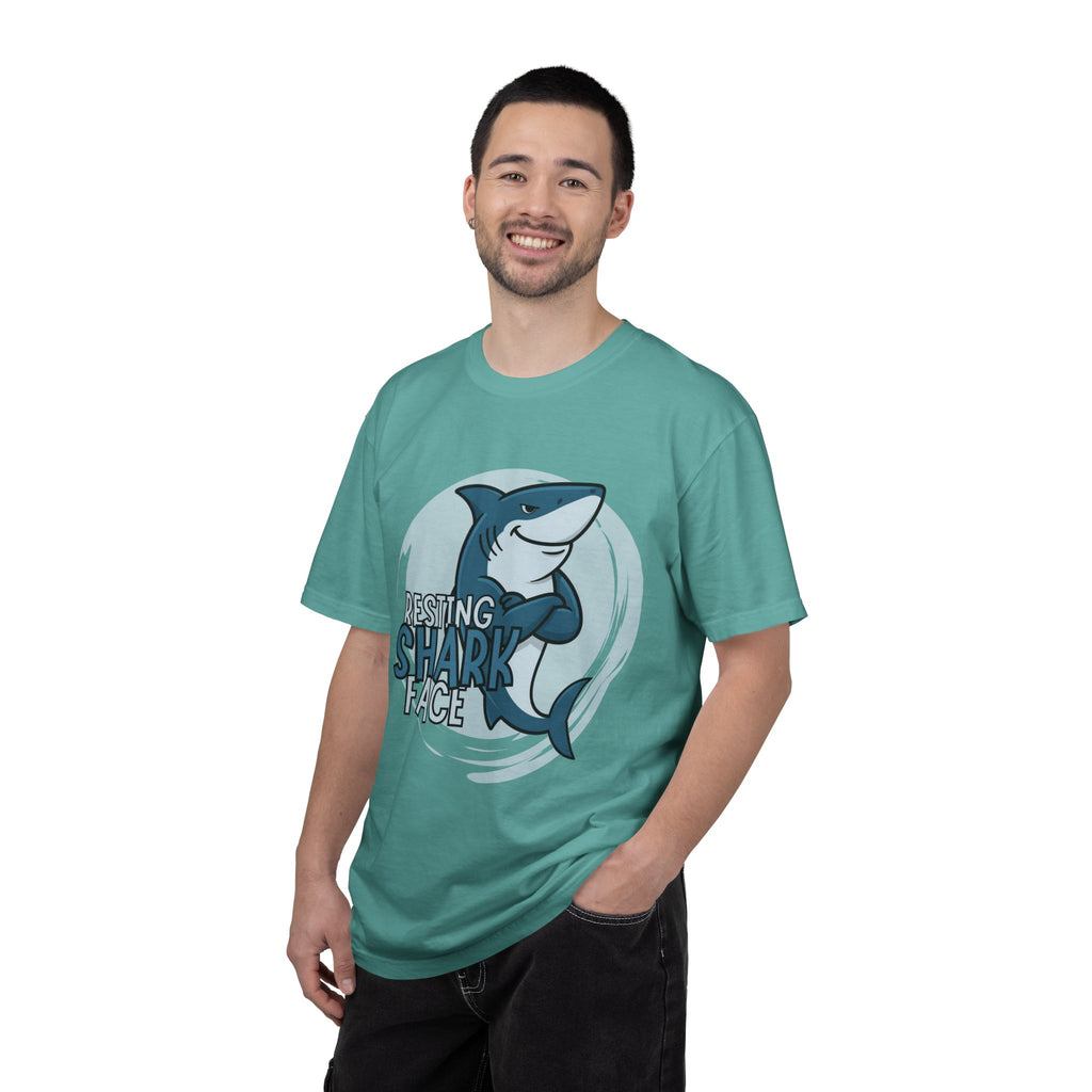 Resting Shark Face Shirt — Funny Ocean Lover Tee, Beach Gift for Women & Men