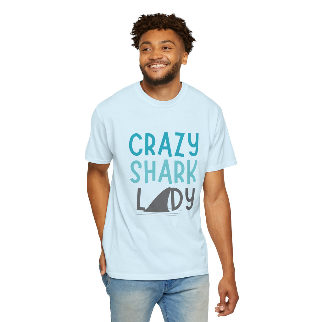 Crazy Shark Lady Shirt — Funny Ocean Lover Tee, Beach Gift for Shark Obsessed Women