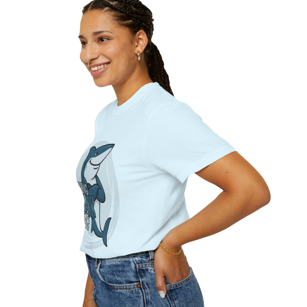 Resting Shark Face Shirt — Funny Ocean Lover Tee, Beach Gift for Women & Men