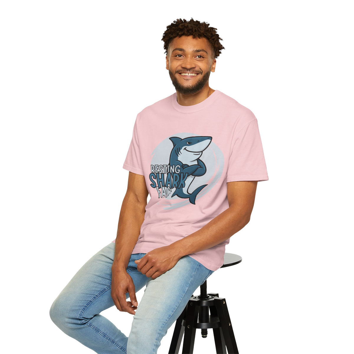 Resting Shark Face Shirt — Funny Ocean Lover Tee, Beach Gift for Women & Men