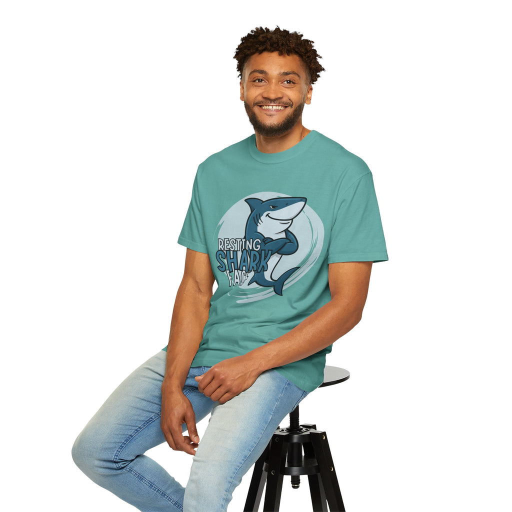 Resting Shark Face Shirt — Funny Ocean Lover Tee, Beach Gift for Women & Men