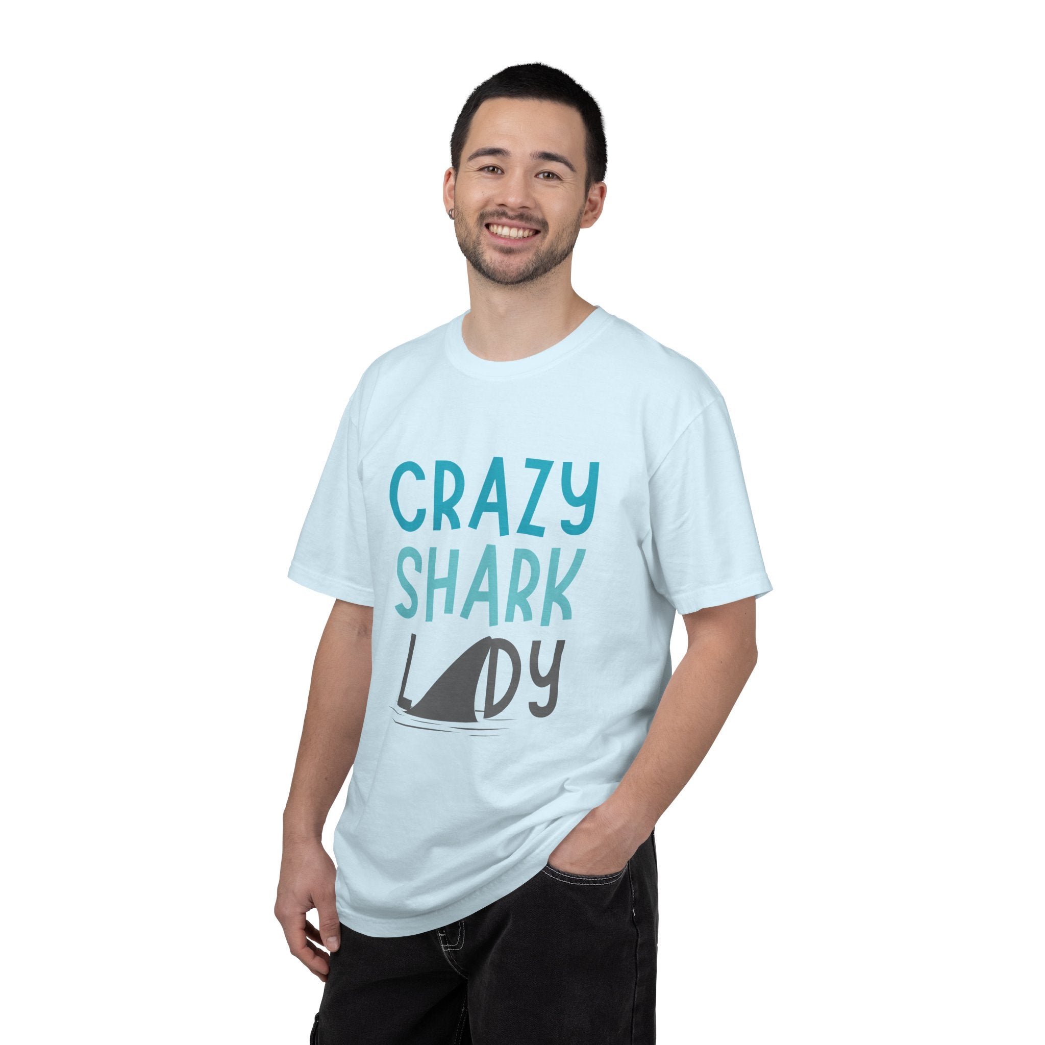 Crazy Shark Lady Shirt — Funny Ocean Lover Tee, Beach Gift for Shark Obsessed Women
