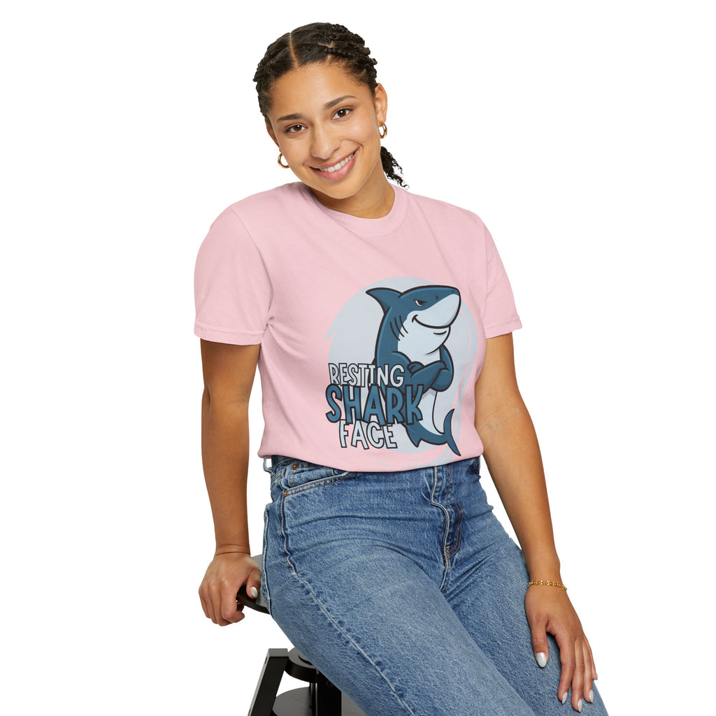 Resting Shark Face Shirt — Funny Ocean Lover Tee, Beach Gift for Women & Men