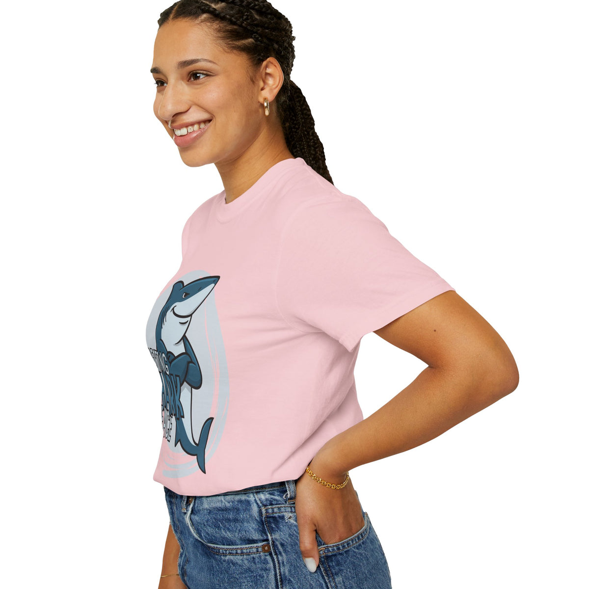 Resting Shark Face Shirt — Funny Ocean Lover Tee, Beach Gift for Women & Men