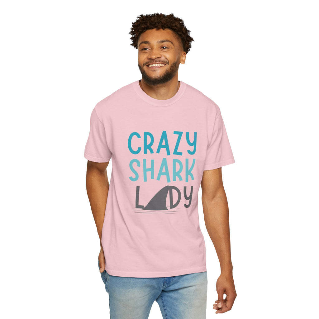 Crazy Shark Lady Shirt — Funny Ocean Lover Tee, Beach Gift for Shark Obsessed Women