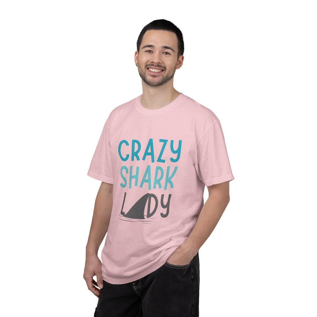 Crazy Shark Lady Shirt — Funny Ocean Lover Tee, Beach Gift for Shark Obsessed Women