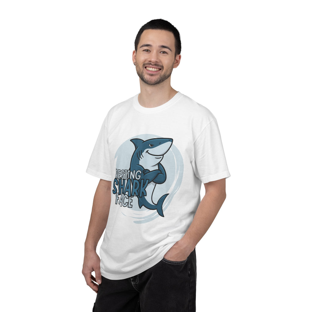 Resting Shark Face Shirt — Funny Ocean Lover Tee, Beach Gift for Women & Men