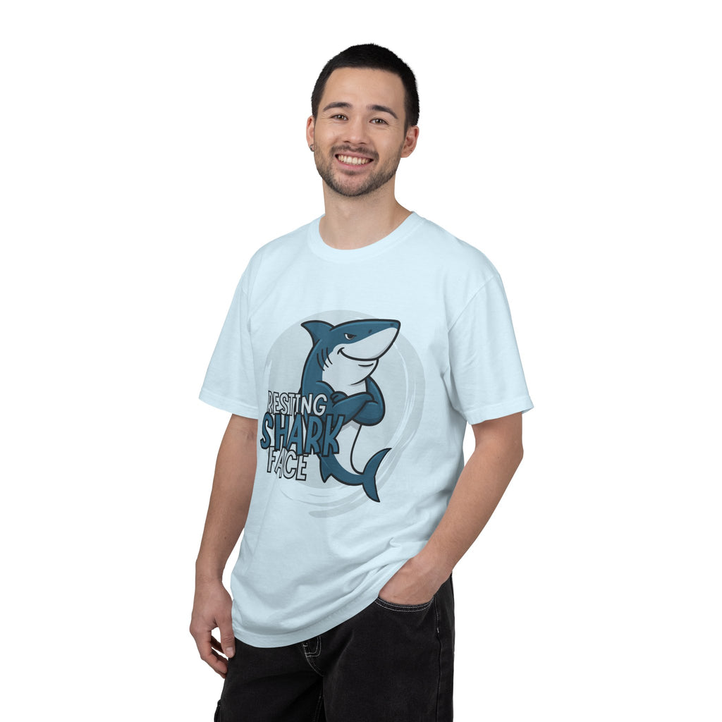 Resting Shark Face Shirt — Funny Ocean Lover Tee, Beach Gift for Women & Men