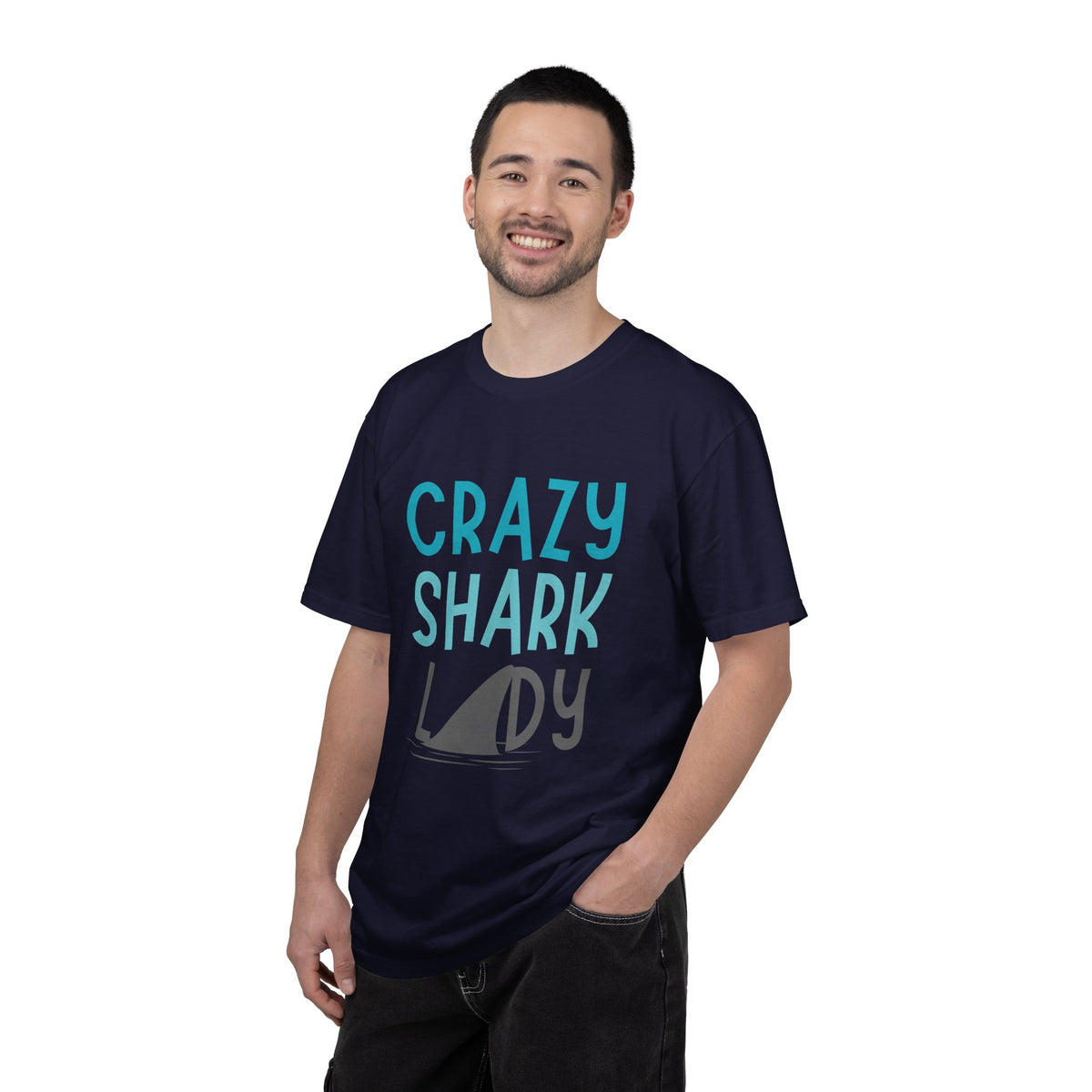 Crazy Shark Lady Shirt — Funny Ocean Lover Tee, Beach Gift for Shark Obsessed Women