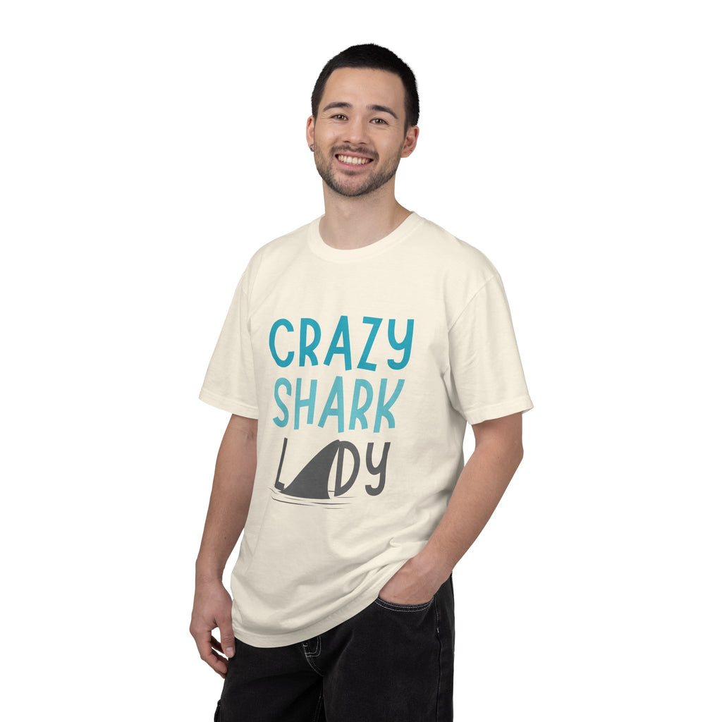 Crazy Shark Lady Shirt — Funny Ocean Lover Tee, Beach Gift for Shark Obsessed Women