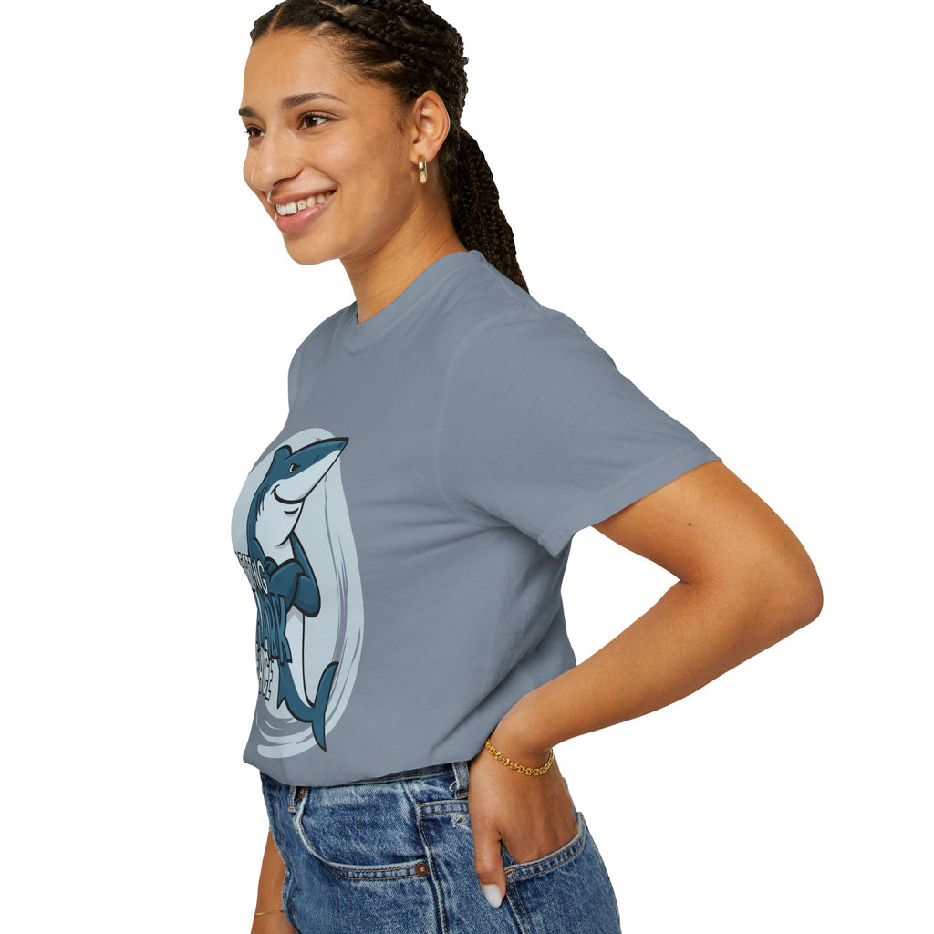 Resting Shark Face Shirt — Funny Ocean Lover Tee, Beach Gift for Women & Men