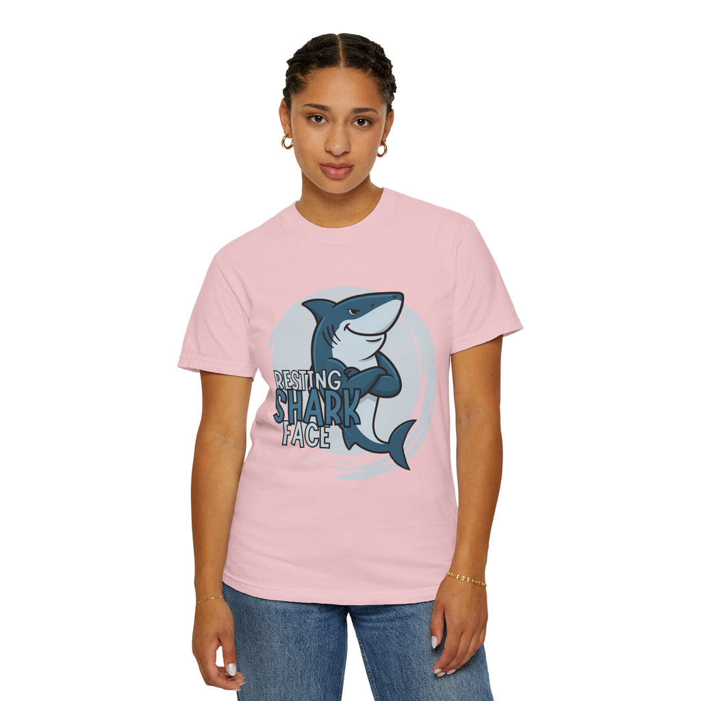 Resting Shark Face Shirt — Funny Ocean Lover Tee, Beach Gift for Women & Men