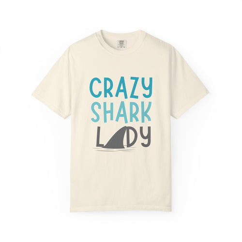 Crazy Shark Lady Shirt — Funny Ocean Lover Tee, Beach Gift for Shark Obsessed Women