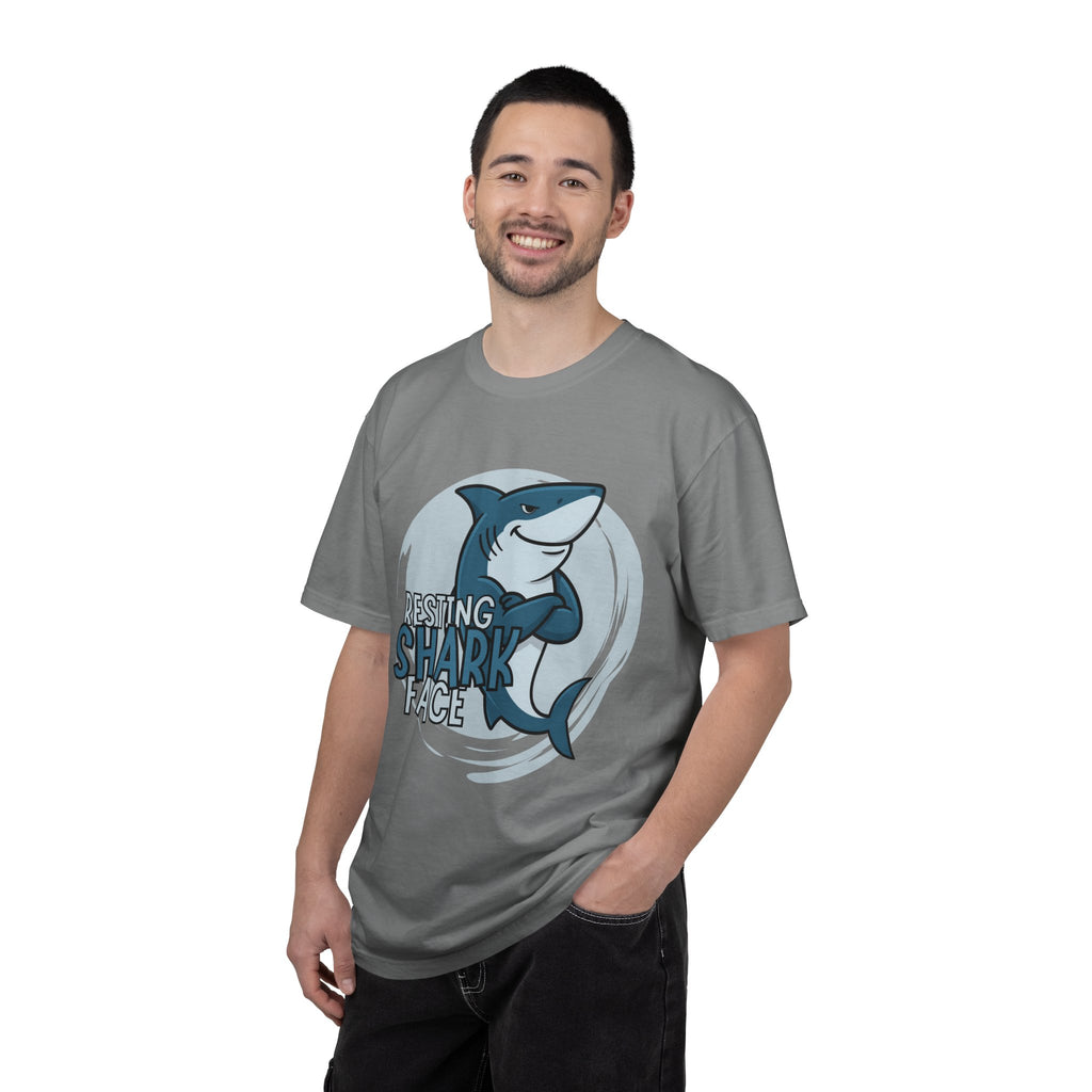 Resting Shark Face Shirt — Funny Ocean Lover Tee, Beach Gift for Women & Men